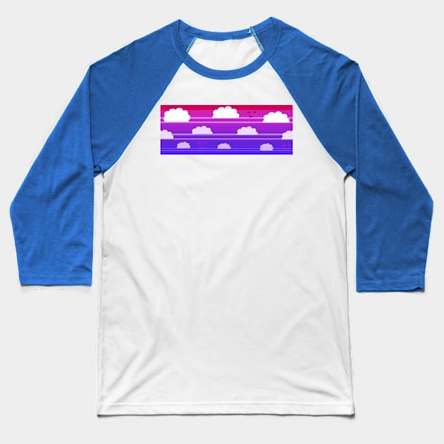 Sunset Clouds Baseball T-Shirt by saradaboru